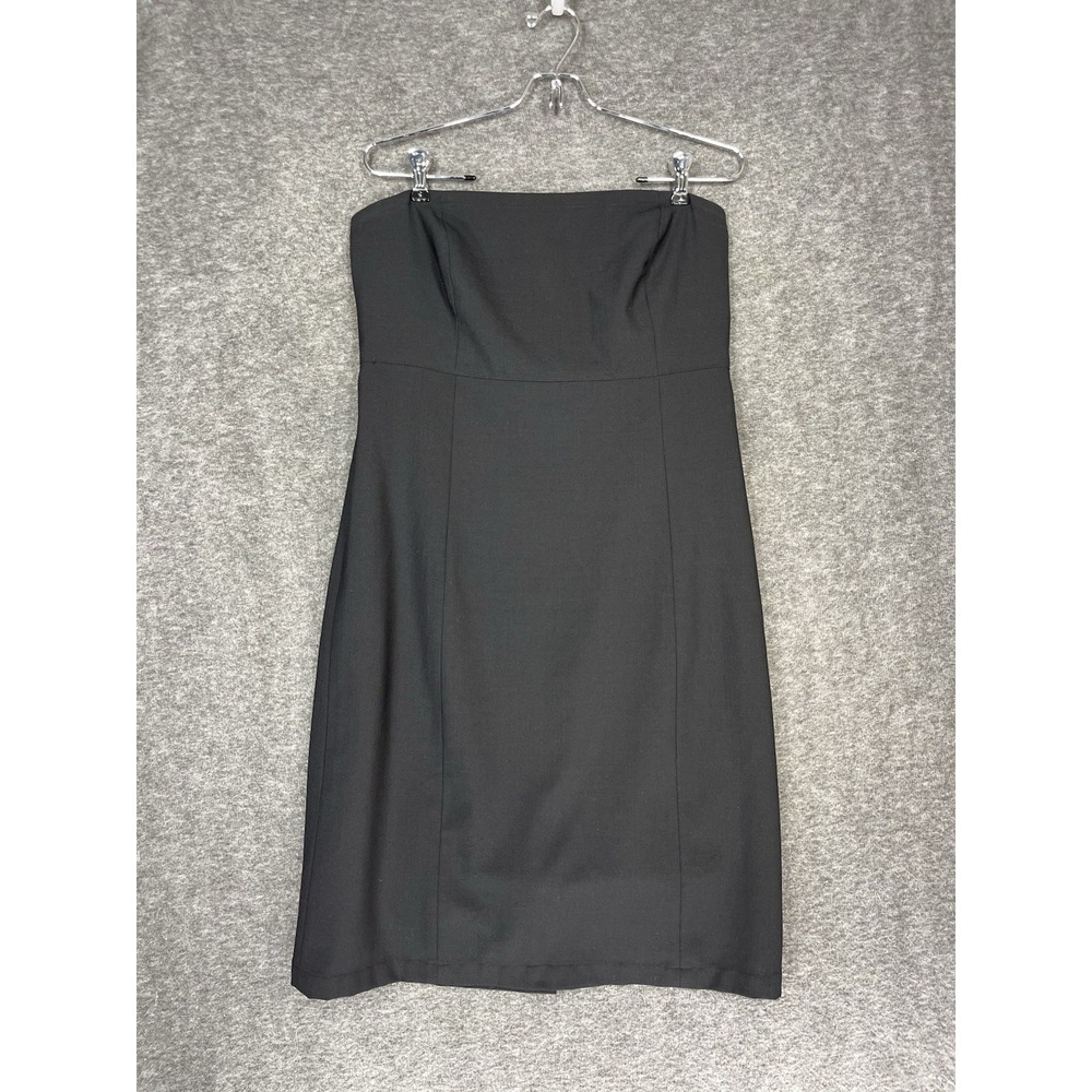 Vintage GAP Strapless Dress Size 12 Black Wool Blend Lined Classic Summer Y2K
